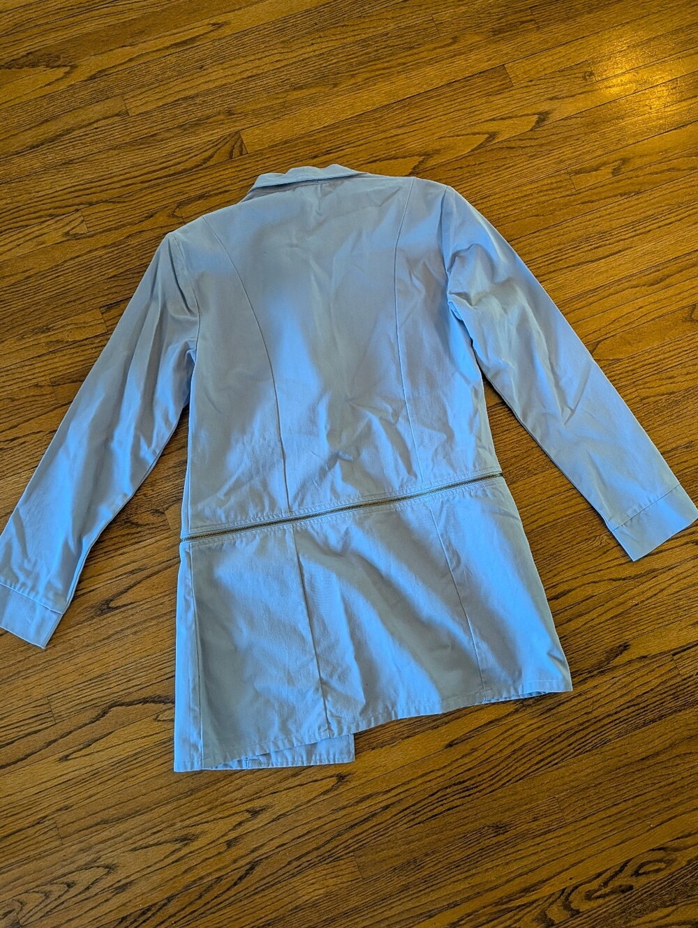 Simply Noelle Light Blue Two In One Zippered Blazer Jacket - Picture 5 of 5